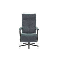 RELAXSESSEL in Textil Blaugrau  - Blaugrau/Schwarz, Design, Textil/Metall (76/110/83cm) - Beldomo Speed