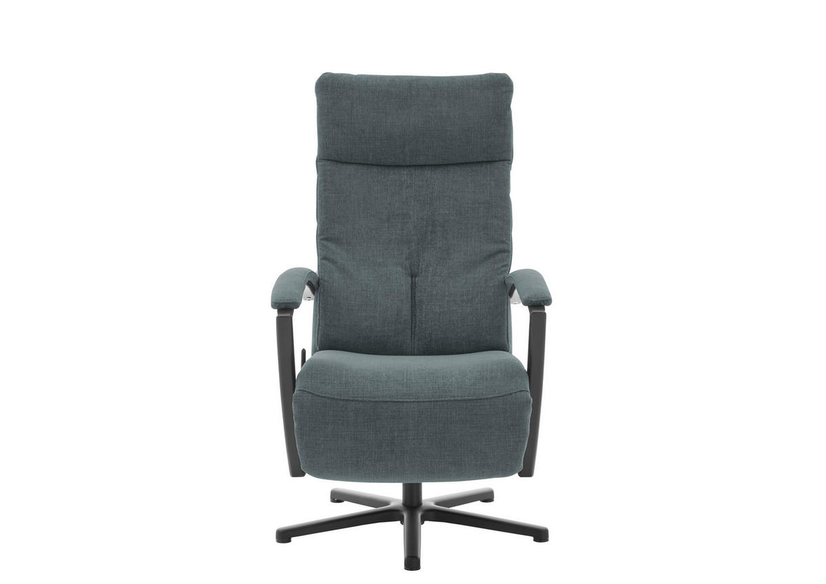 RELAXSESSEL in Textil Blaugrau  - Blaugrau/Schwarz, Design, Textil/Metall (76/110/83cm) - Beldomo Speed