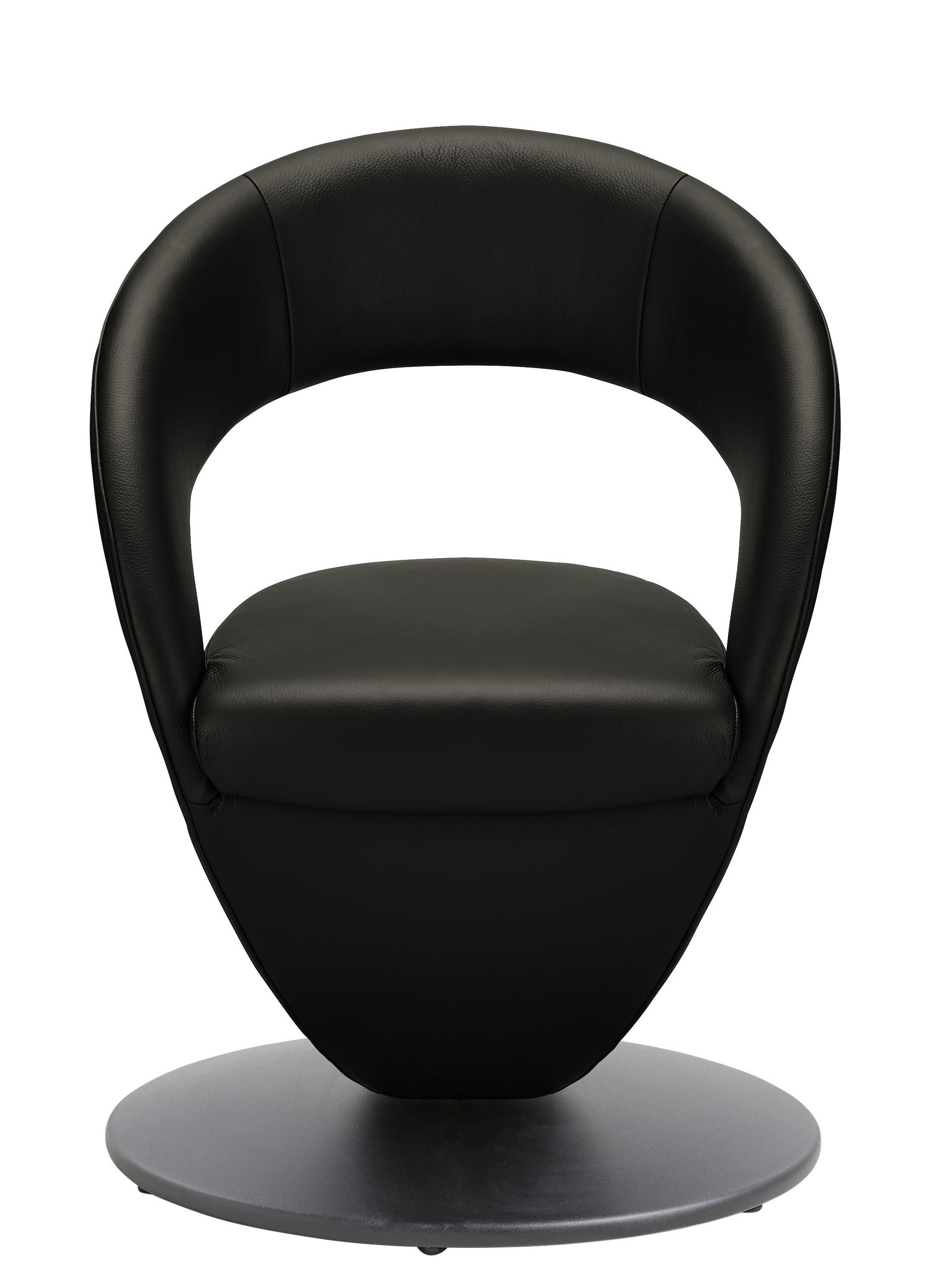 STUHL Echtleder Schwarz Lederauswahl, Stoffauswahl, Typenauswahl - Schwarz, Design, Leder/Metall (62/86/61cm) - Moderano