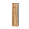 MIDISCHRANK 30/130/35 cm  - Silberfarben/Eiche Wotan, Natur, Holzwerkstoff/Kunststoff (30/130/35cm) - Xora