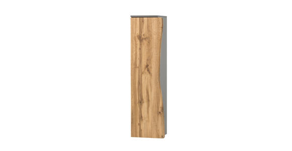 MIDISCHRANK 30/130/35 cm  - Silberfarben/Eiche Wotan, Natur, Holzwerkstoff/Kunststoff (30/130/35cm) - Xora