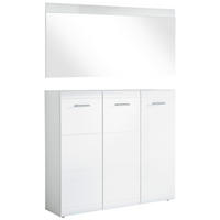 GARDEROBE 2-teilig  in 134/200/36 cm  - Weiß, Design, Holzwerkstoff (134/200/36cm) - Carryhome