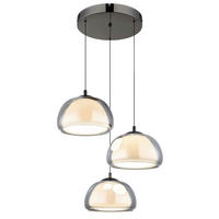 LED-HÄNGELEUCHTE 50/150 cm  - Transparent/Goldfarben, Design, Glas/Kunststoff (50/150cm) - Globo