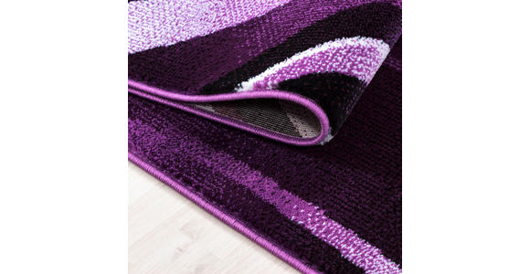 FLACHWEBETEPPICH 240/340 cm Parma Schwarz, Weiß, Violett - Violett/Schwarz, Design, Textil (240/340cm) - Novel