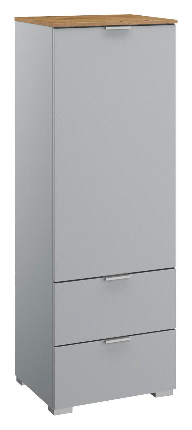 KOMMODE  in 40/119/42 cm  - Eichefarben/Alufarben, Trend, Holzwerkstoff/Kunststoff (40/119/42cm) - Stylife