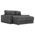 XXL-SESSEL Cord Dunkelgrau    - Dunkelgrau/Schwarz, MODERN, Kunststoff/Textil (160/87/190cm) - Carryhome