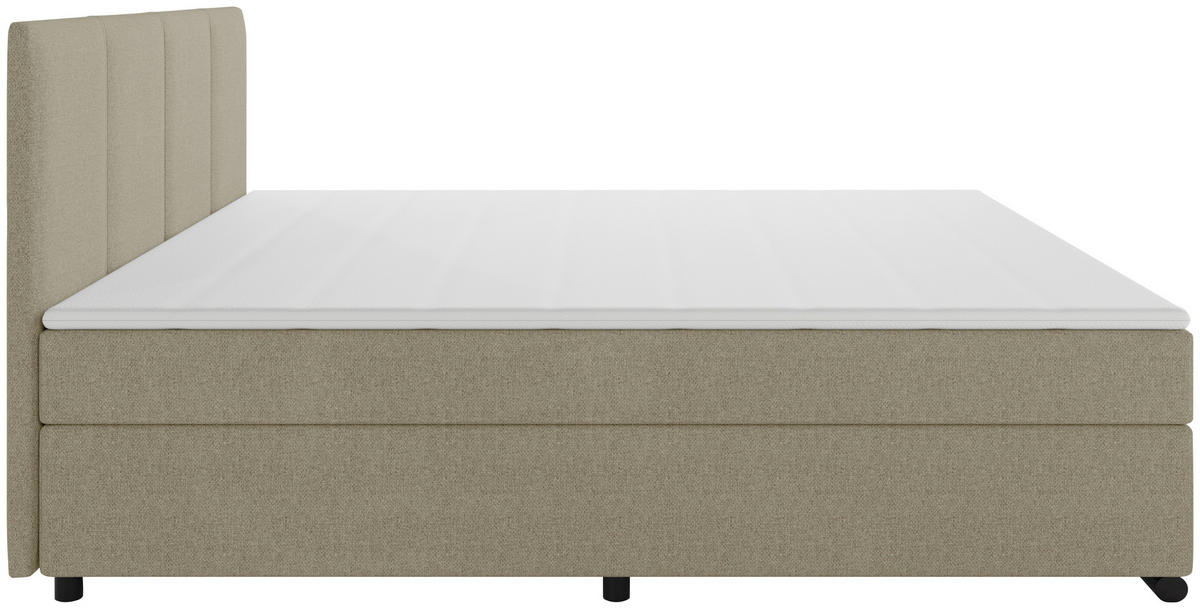 BOXSPRINGBETT 160/200 cm  in Beige  - Beige/Schwarz, MODERN, Karton/Holz (160/200cm) - MID.YOU