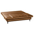 SCHLAFSOFA in Echtleder Cognac  - Cognac/Schwarz, Design, Leder/Metall (209/94/94cm) - Novel