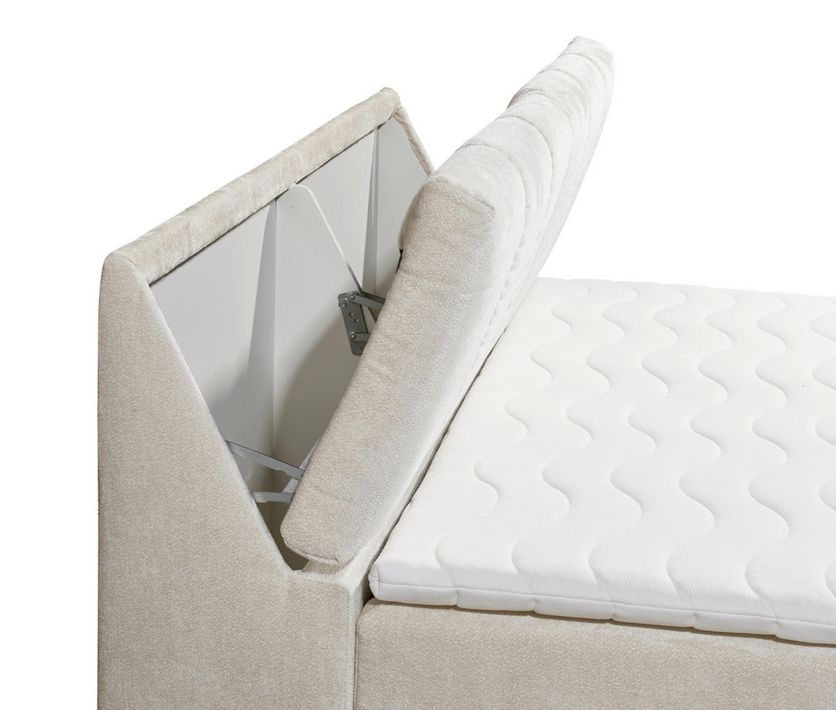 BOXBETT 160/200 cm  in Beige  - Beige/Schwarz, Modern, Holzwerkstoff/Kunststoff (160/200cm) - MID.YOU