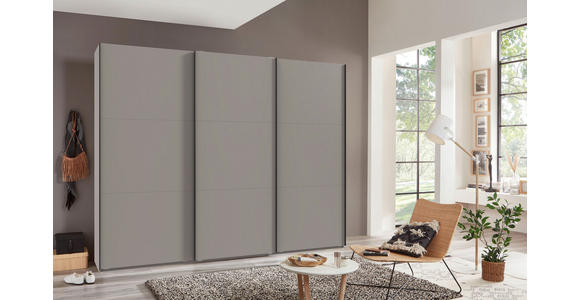 SCHWEBETÜRENSCHRANK in Sahara - Schwarz/Sahara, KONVENTIONELL, Holzwerkstoff/Metall (300/236/65cm) - Hom`in