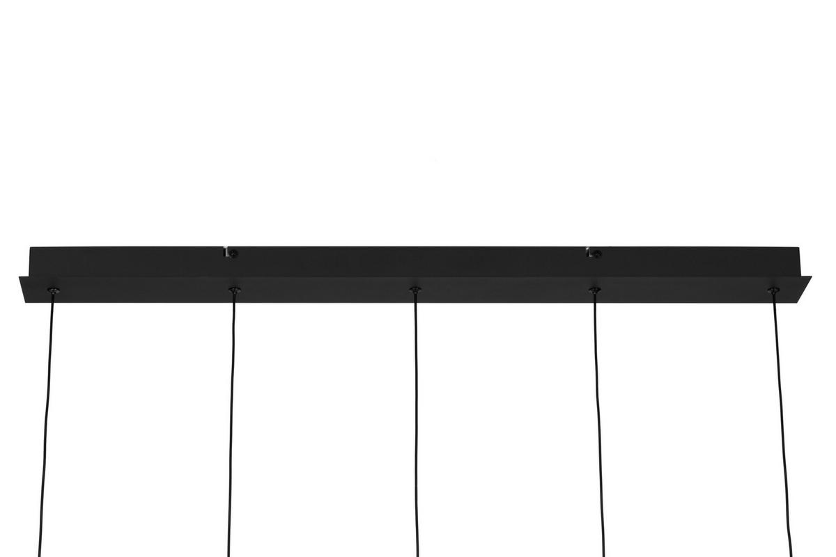 LED-HÄNGELEUCHTE Glasgow 90/10/180 cm   - Klar/Schwarz, Design, Glas/Metall (90/10/180cm) - Dieter Knoll