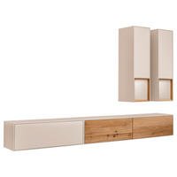 WOHNWAND 285/190/39 cm  in Sandfarben, Wildeiche  285/190/39 cm  Halogenleuchtmittel   - Sandfarben/Wildeiche, Design, Holz/Holzwerkstoff (285/190/39cm) - Dieter Knoll
