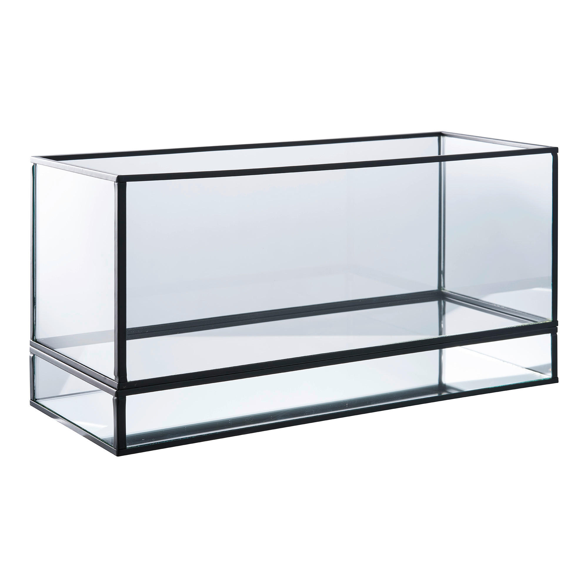 WINDLICHT Schwarz  - Schwarz, Basics, Glas/Metall (30/15/12cm)