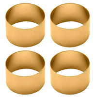 SERVIETTENRINGESET   - Goldfarben, Basics, Metall (4/2,5cm) - Echtwerk