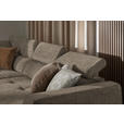 ECKSOFA in Chenille Hellbraun  205/284 cm  - Hellbraun/Schwarz, Design, Kunststoff/Textil (205/284cm) - Xora