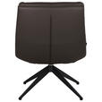 DESIGNSESSEL in Echtleder Braun  - Schwarz/Braun, Design, Leder/Metall (62.5/82/80cm) - Dieter Knoll