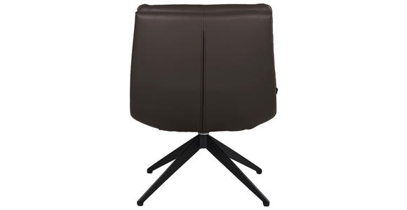DESIGNSESSEL in Echtleder Braun  - Schwarz/Braun, Design, Leder/Metall (62.5/82/80cm) - Dieter Knoll