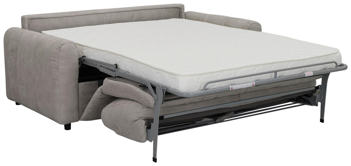 SCHLAFSOFA Leinenoptik Taupe  - Taupe/Schwarz, Design, Kunststoff/Textil (198/91/100cm) - Carryhome