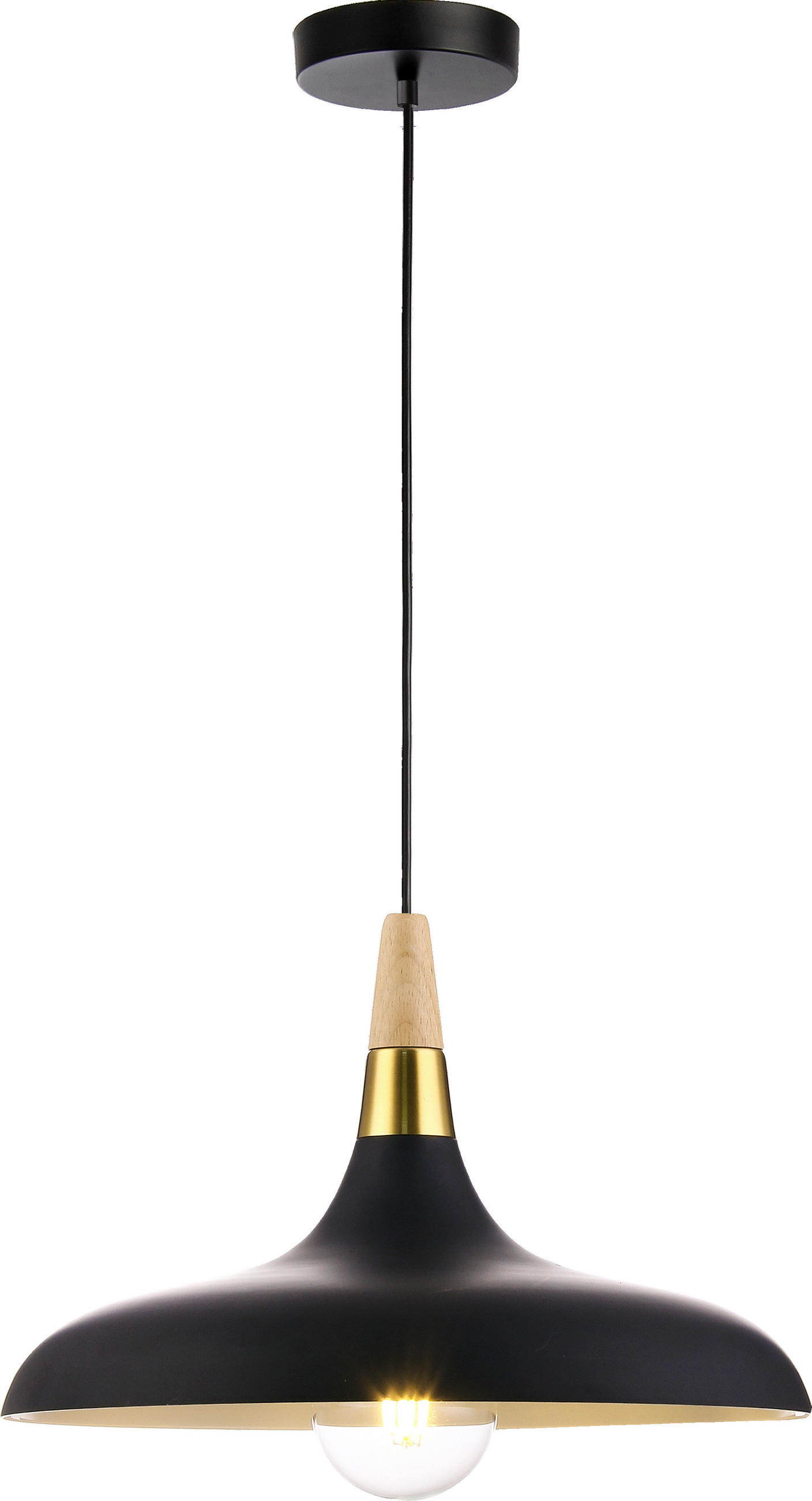 FÜGGŐLÁMPA  - fekete, Basics, fém (114.5/34.5/34.5cm)