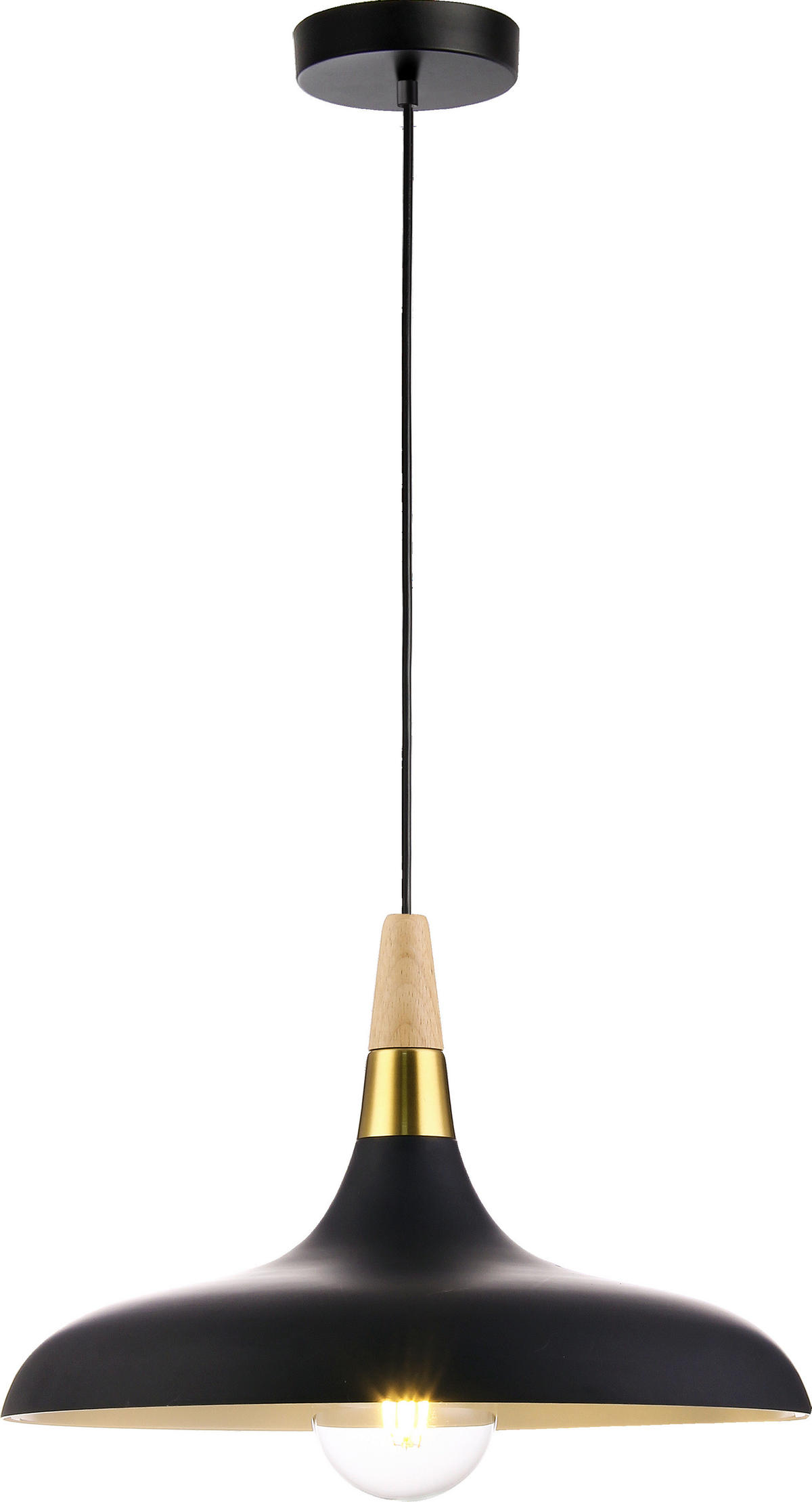 FÜGGŐLÁMPA  - fekete, Basics, fém (114.5/34.5/34.5cm)