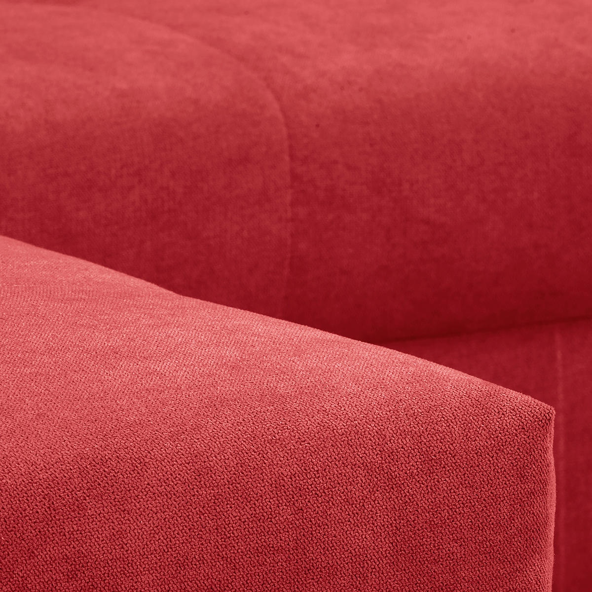 ECKSOFA Ariella in Mikrofaser Rot  161/231 cm  - Rot/Naturfarben, Design, Holz/Textil (161/231cm) - Livetastic