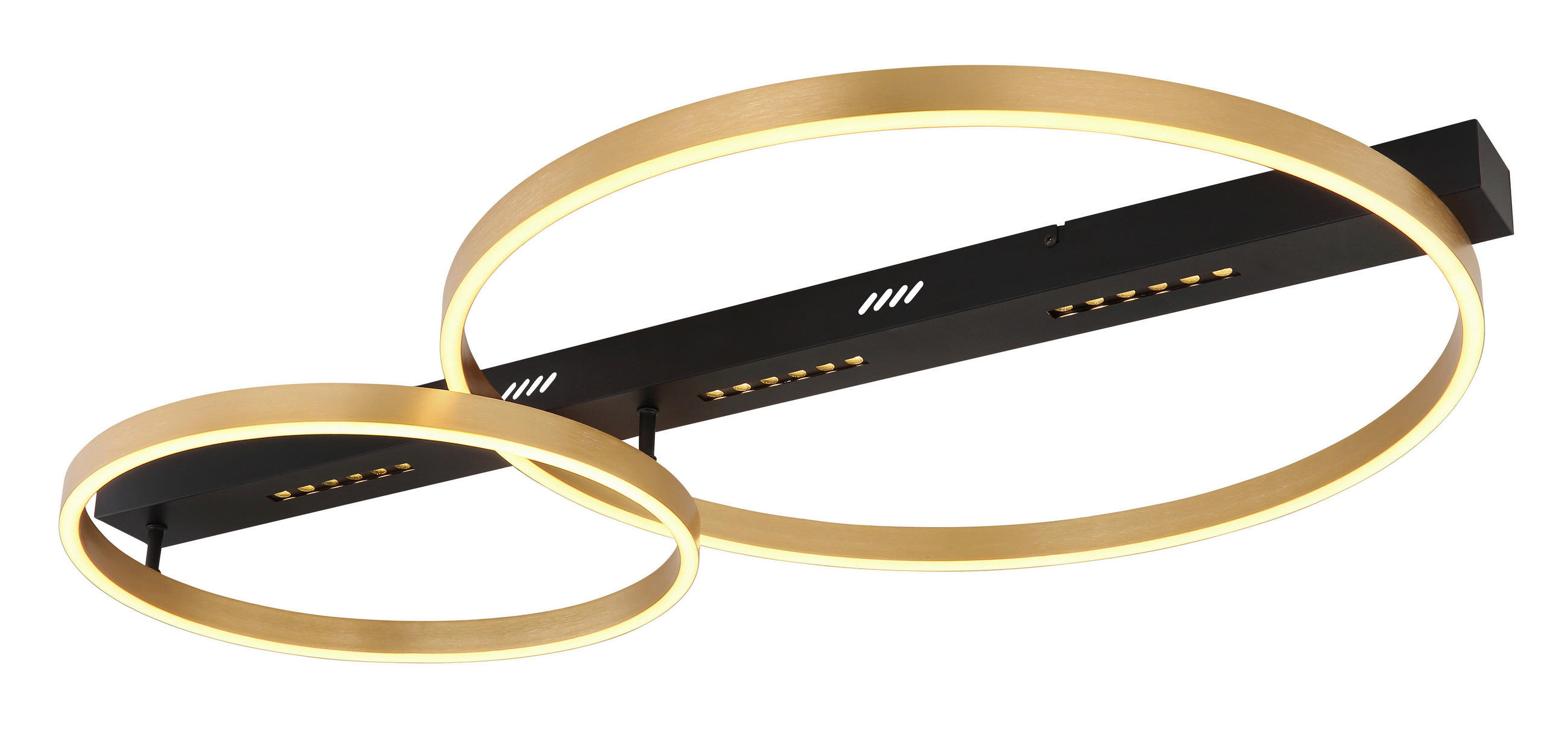 Globo Led-Deckenleuchte Opal, Schwarz, Gold 58.5x10.2x93 cm