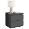 NACHTSCHRANK 45/43,6/38 cm  - Graphitfarben/Schwarz, Basics, Holzwerkstoff/Kunststoff (45/43,6/38cm) - MID.YOU