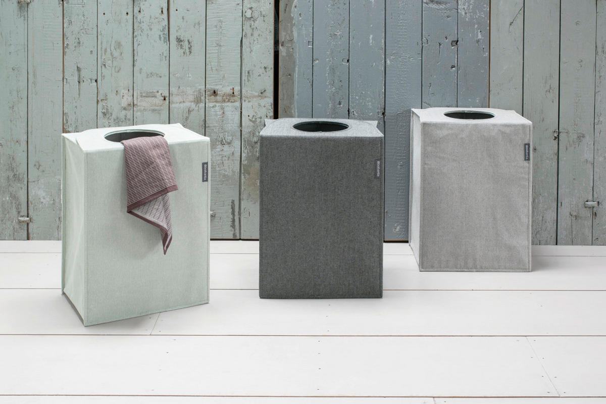 PRÁDELNÍ KOŠ, šedá - šedá, Design, textil (40,5/54/29,5cm) - Brabantia