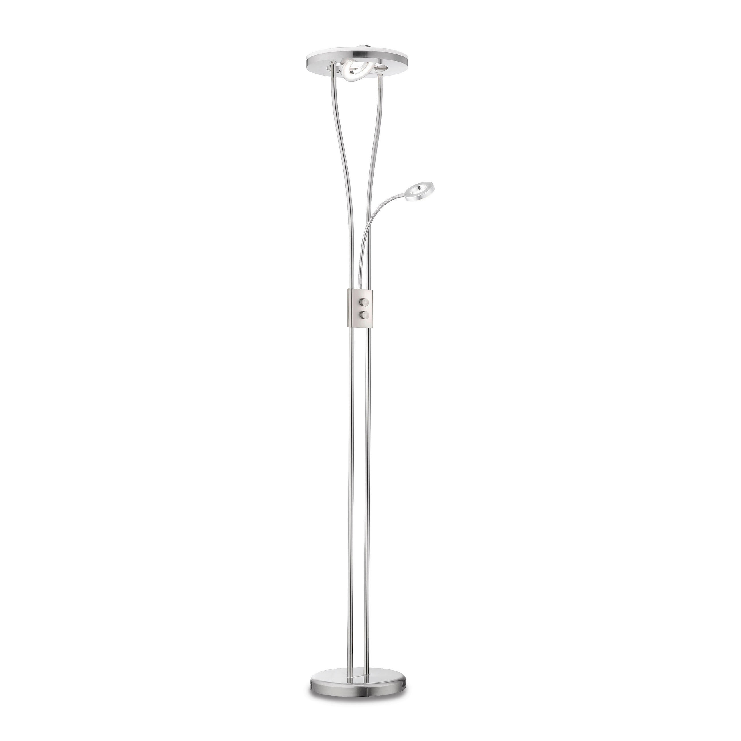 ÁLLÓLÁMPA - ezüst, Basics, műanyag/fém (53/53/198cm)