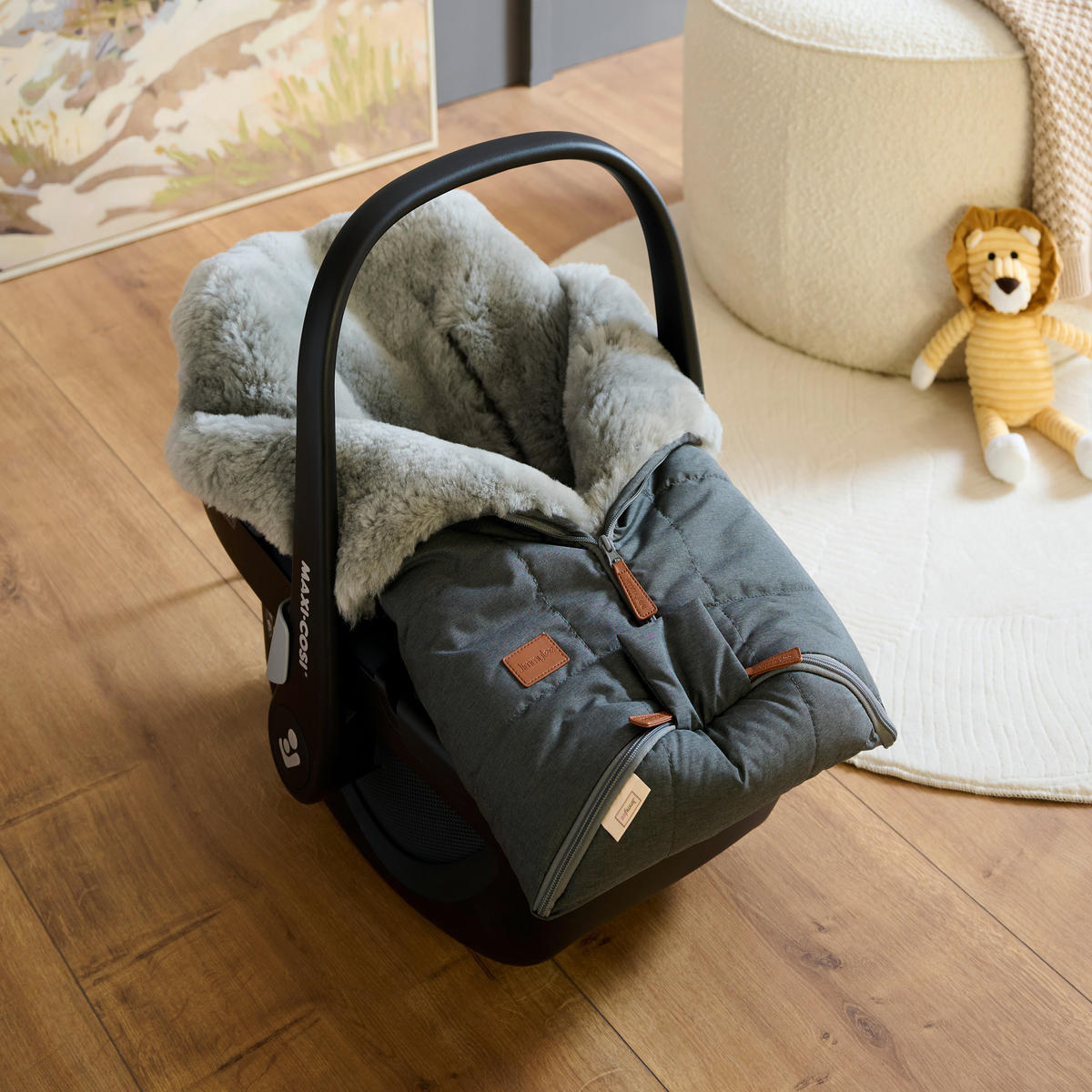 FELLSACK  - Dunkelgrau/Hellgrau, Basics, Textil (43/75cm) - Jimmylee