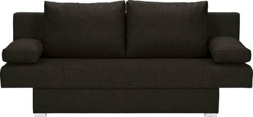 SCHLAFSOFA Webstoff Dunkelbraun  - Dunkelbraun/Alufarben, Design, Kunststoff/Textil (190/74-86/80cm) - Carryhome