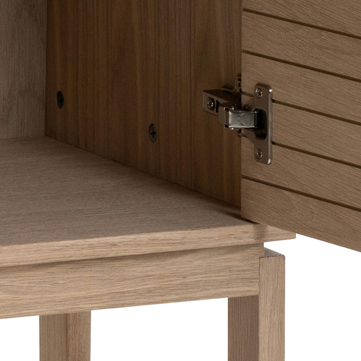 VISOKA KOMODA, barve hrasta  - barve hrasta/bela, Design, leseni material/les (90,8/150/40cm) - Livetastic