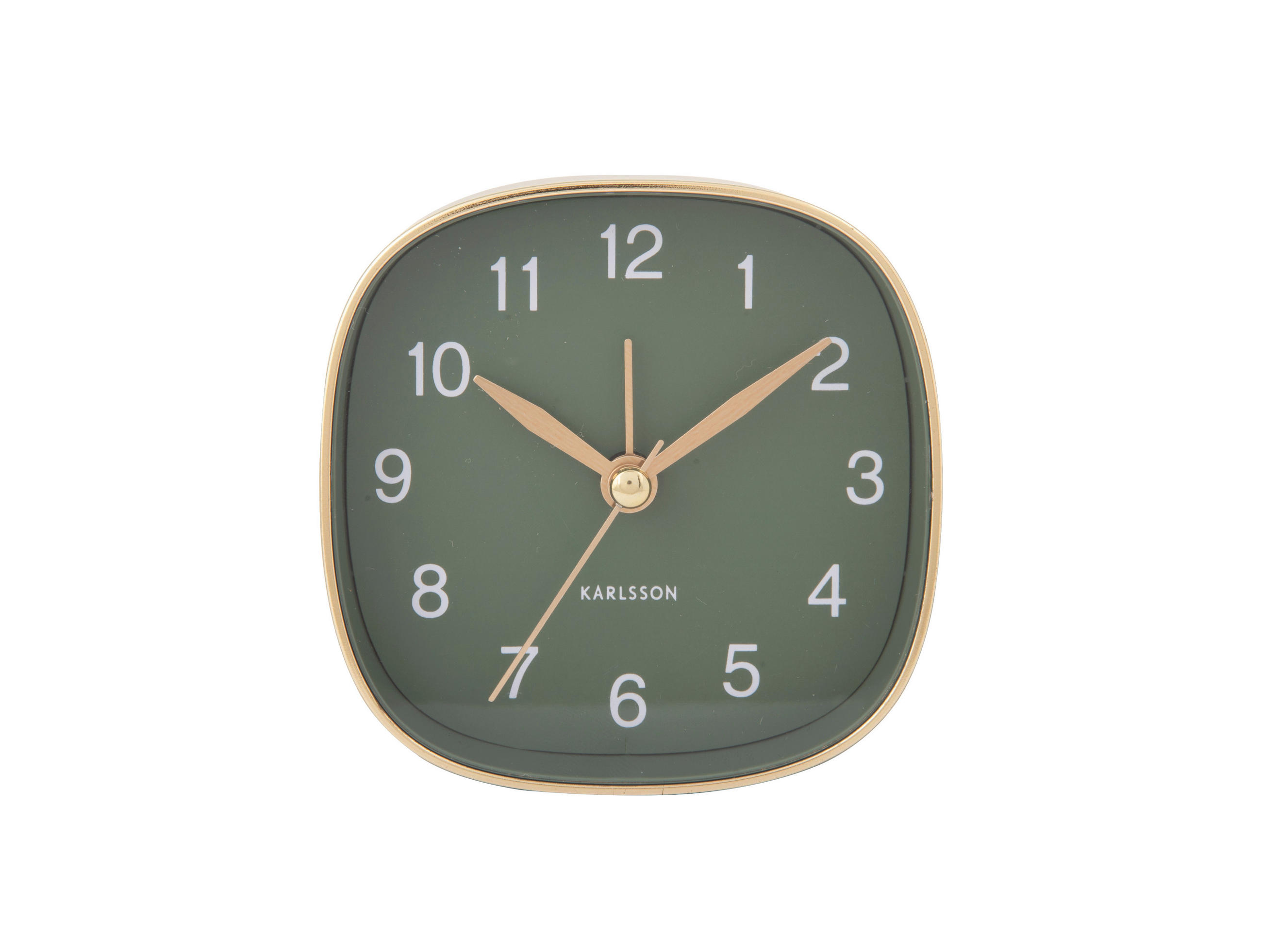 WECKER  Goldfarben, Salbeigrün  - Salbeigrün/Goldfarben, Basics, Kunststoff (8.5/4/8.5cm) - Karlsson