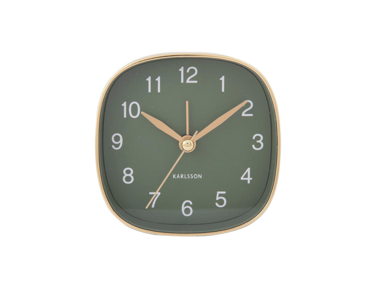 WECKER  Goldfarben, Salbeigrün  - Salbeigrün/Goldfarben, Basics, Kunststoff (8.5/4/8.5cm) - Karlsson