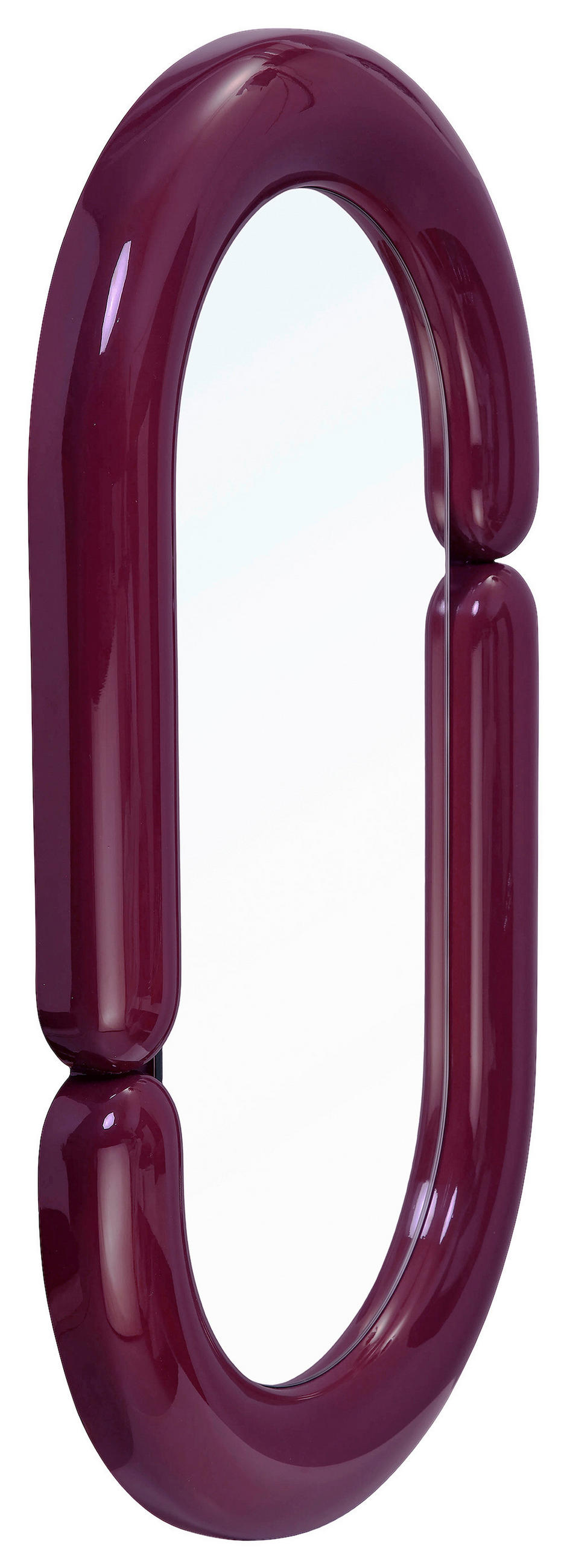WANDSPIEGEL 40/70/4,2 cm    in oval  - Bordeaux, Basics, Glas/Holzwerkstoff (40/70/4,2cm) - MID.YOU