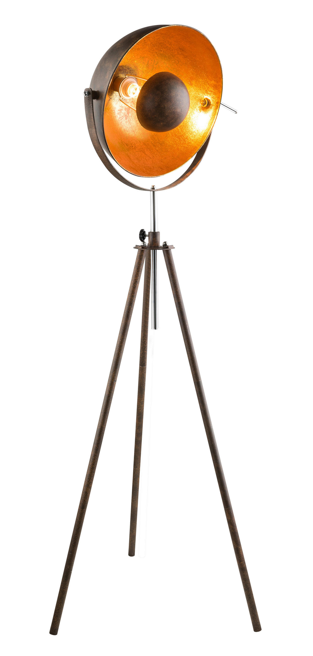 STEHLEUCHTE - Rostfarben/Goldfarben, Trend, Metall (69/179cm) - Globo