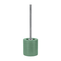 WC-BÜRSTENGARNITUR in Kunststoff  Kunststoff   - Silberfarben/Grün, Design, Keramik/Kunststoff (12/36,5cm) - Kleine Wolke