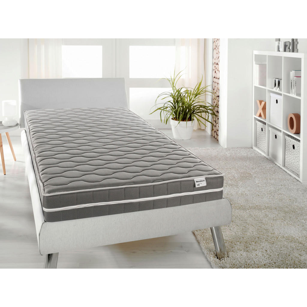 Thumbnail - P & B Viscomatratze, Hellgrau, Textil, H2 + H3, Füllung: Schaumstoff, Polyester, Polyurethan (Pur), rechteckig, 100x200 ...