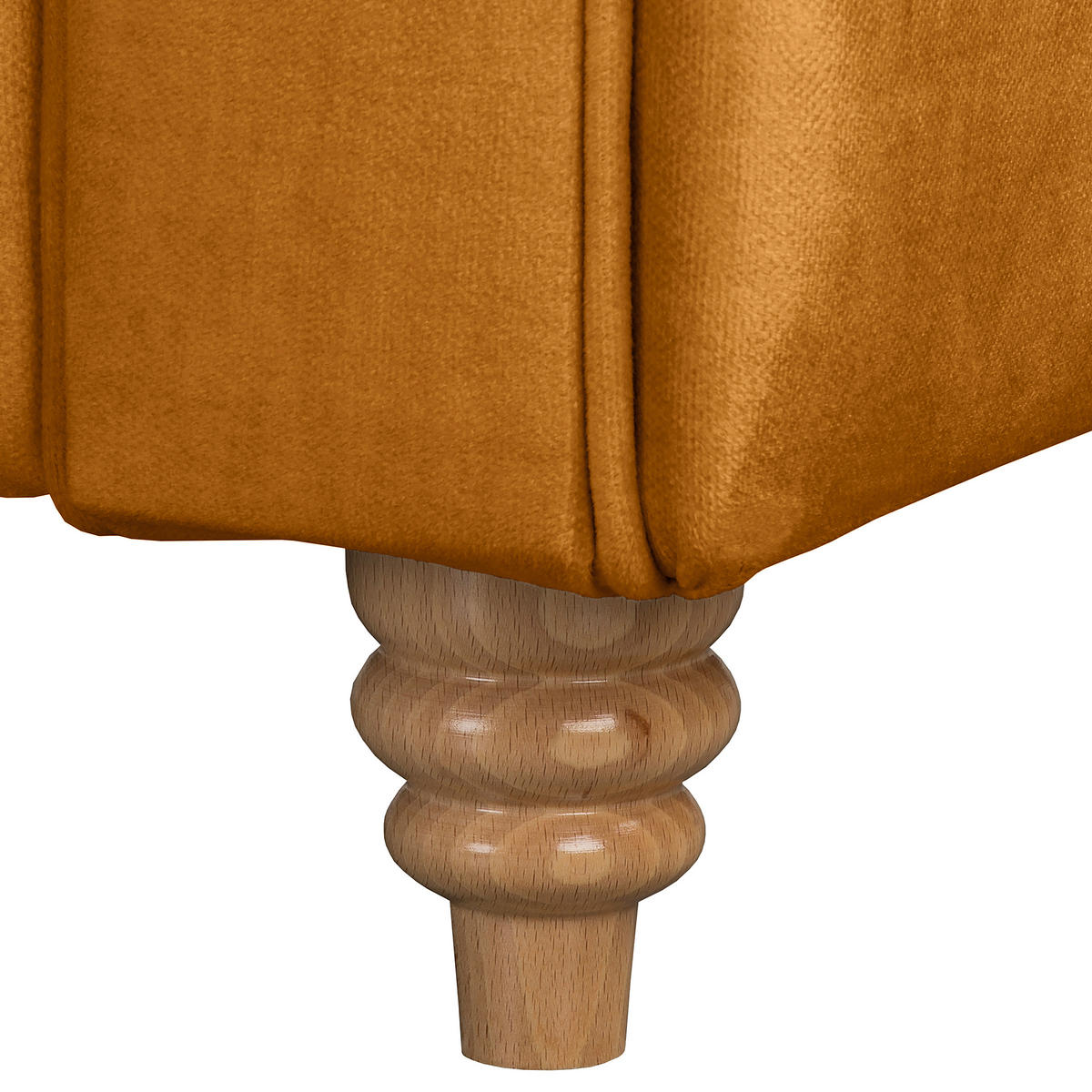 ECKSOFA Laura Bernsteinfarben Mikrofaser  - Bernsteinfarben/Braun, Design, Holz/Textil (182/284cm) - P & B