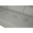 ECKSOFA in Chenille Alabasterfarben  205/280 cm  - Alabasterfarben/Schwarz, Design, Textil/Metall (205/280cm) - Xora