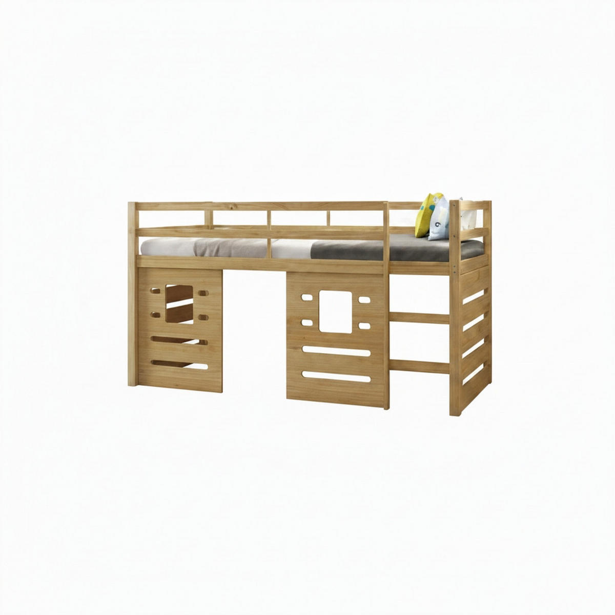 HOCHBETT 90/200 cm,  in Naturfarben, Leiter, Lattenrost  - Naturfarben, MODERN, Holz (90/200cm) - MID.YOU