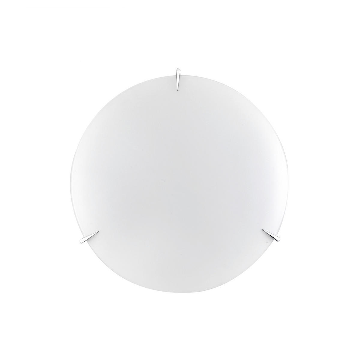 DECKENLEUCHTE 30/30/8 cm   - Weiß, KONVENTIONELL, Glas/Metall (30/30/8cm)