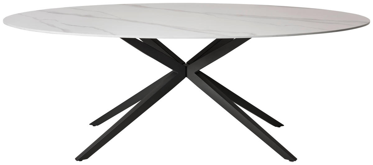 STOL ZA BLAGOVAONICU  bijela  metal, keramika      - bijela/crna, Lifestyle, metal/keramika (210/76/110cm) - Livetastic