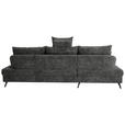 ECKSOFA in Webstoff Schwarz  - Schwarz, KONVENTIONELL, Textil/Metall (183/293cm) - Carryhome