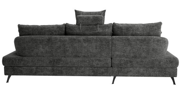 ECKSOFA in Webstoff Schwarz  - Schwarz, KONVENTIONELL, Textil/Metall (183/293cm) - Carryhome