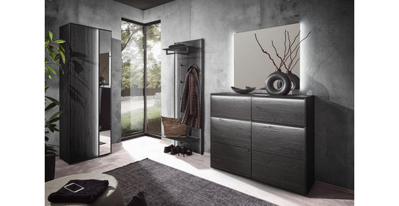 GARDEROBENPANEEL  in 58/183/35 cm  - Anthrazit, Design, Holz/Metall (58/183/35cm) - Johann Jakob