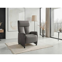 RELAXAČNÉ KRESLO, koža, mokka - čierna/mokka, Basics, koža/plast (76/112/84cm) - Sit & More