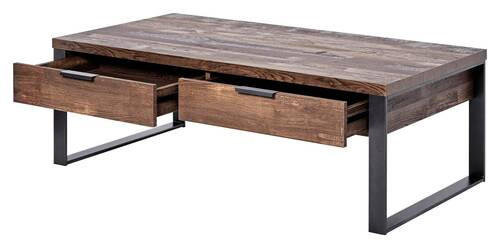 COUCHTISCH 118/59/40 cm rechteckig Eichefarben  - Eichefarben/Anthrazit, KONVENTIONELL, Holzwerkstoff/Metall (118/59/40cm) - Livetastic