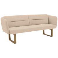 SITZBANK 224/91/69 cm Flachgewebe Creme massiv Holz  - Eichefarben/Creme, Design, Holz/Textil (224/91/69cm) - Valnatura
