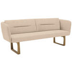 SITZBANK 224/91/69 cm Flachgewebe Creme massiv Holz  - Eichefarben/Creme, Design, Holz/Textil (224/91/69cm) - Valnatura